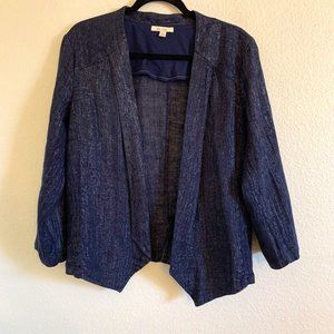 Ella Moss Metallic Threaded Cropped Jacket NWT